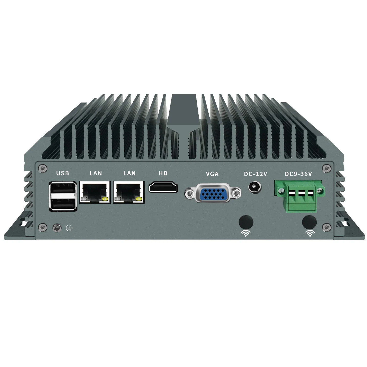 BKHD N100 J6412 Mini PC 6 USB integrado montado en la pared Host 9V 24V 36V amplio voltaje Linux RS232 RS485 seguridad de red VPN Firewall - imagen 3