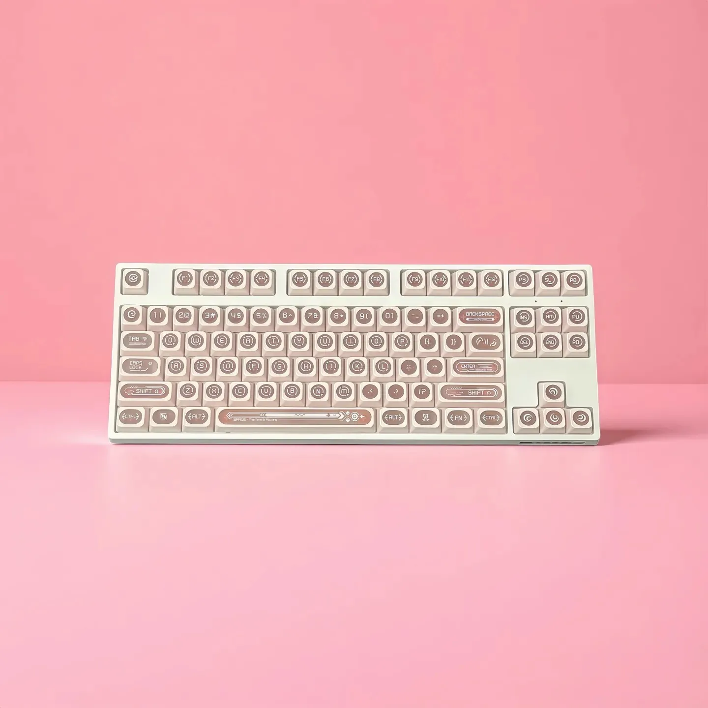 136 teclas Dye-Sub Shine-Through PBT Keycaps Cherry Profile Pink Cat Eye PC Key cap Set para interruptores MX Teclado mecánico para jugar - imagen 5