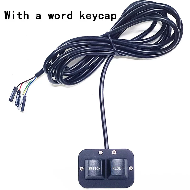 Cable de extensión de reinicio de interruptor de PC, placa base de PC RGB, interruptor de encendido externo, accesorio de caja de PC para oficina en casa - imagen 5