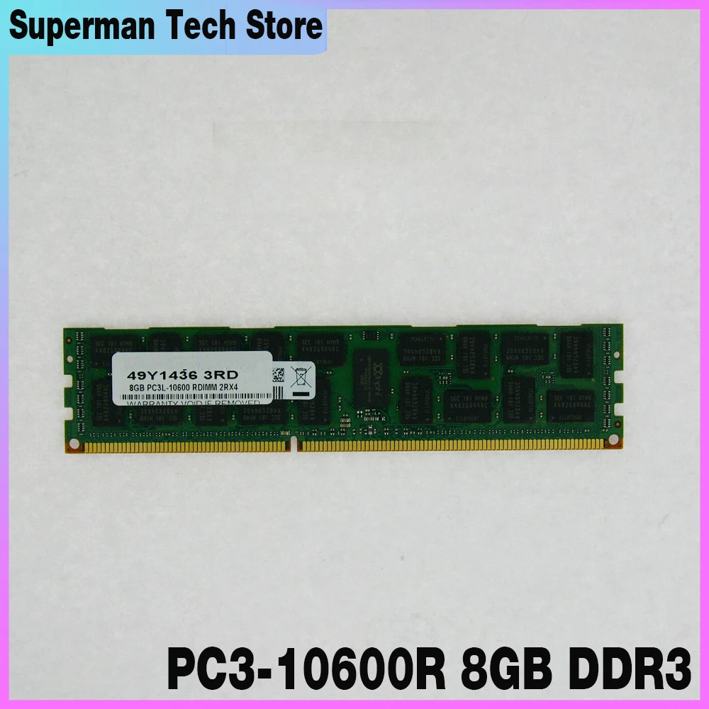 RAM X3530 X3500 X3650 M3 M4 49Y1436 49Y1446 47J0157 1333 Memoria de servidor PC3-10600R de alta calidad 8GB ECC 2RX4 DDR3 - imagen 2