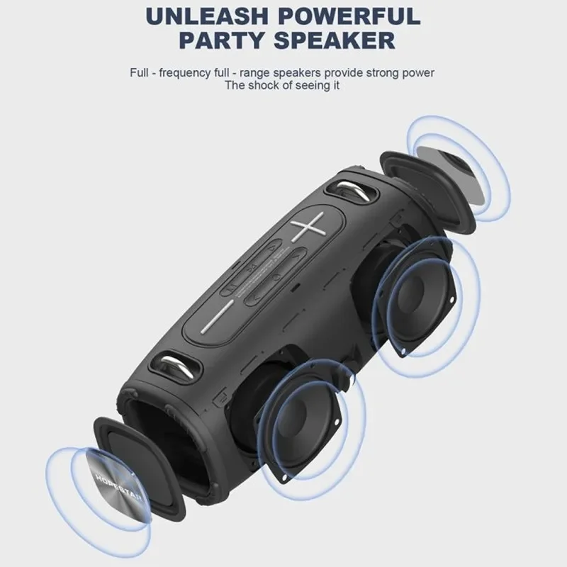 HOPESTAR H50 Altavoz Bluetooth inalámbrico portátil para exteriores 20W subwoofer de alta potencia reproductor Mp3 TWS/TF/AUX altavoz estéreo Bluetooth - imagen 3