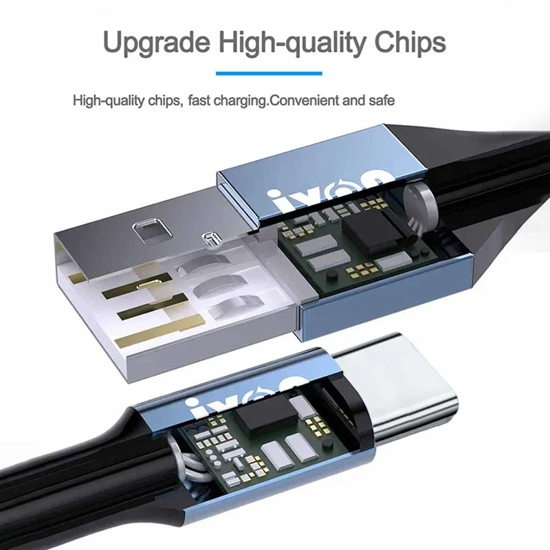 Mini llavero corto portátil 2 en 1, Cable de datos USB móvil para iPhone Xiaomi Oneplus 3A, Cable Micro USB tipo C de carga rápida - imagen 4