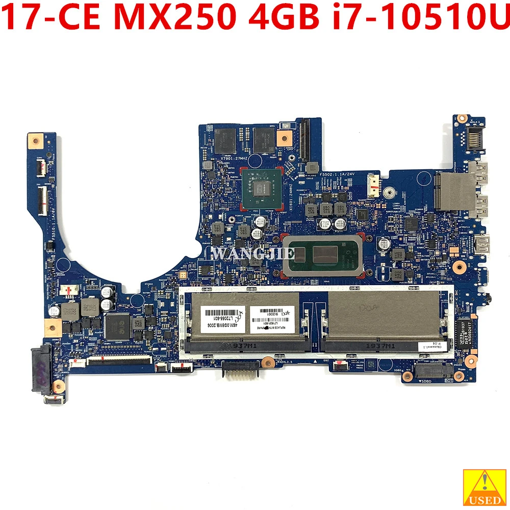 18739-1 para placa base de ordenador portátil HP 17-CE L71621-601 L71621-001 DSC MX250 4GB + i7-10510U 100% en funcionamiento