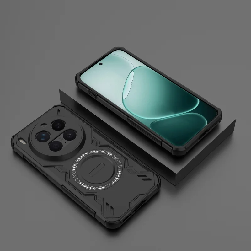 Para Vivo X300 Pro funda Vivo X300 Capas teléfono parachoques armadura trasera a prueba de golpes adsorción carga inalámbrica Fundas Vivo X300 Pro