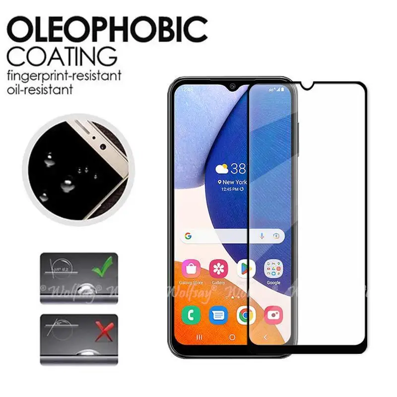 Para Samsung Galaxy A14 vidrio templado para Samsung A14 vidrio cubierta completa Protector de pantalla película de cámara A14 A04 A04S A13 A23 - imagen 3