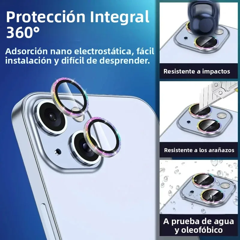 2-3 uds para IPhone 17 Pro Max Air 16 anillo Protector de lente de cámara vidrio templado resistente a los arañazos fino HD cubierta de lente transparente brillante - imagen 3