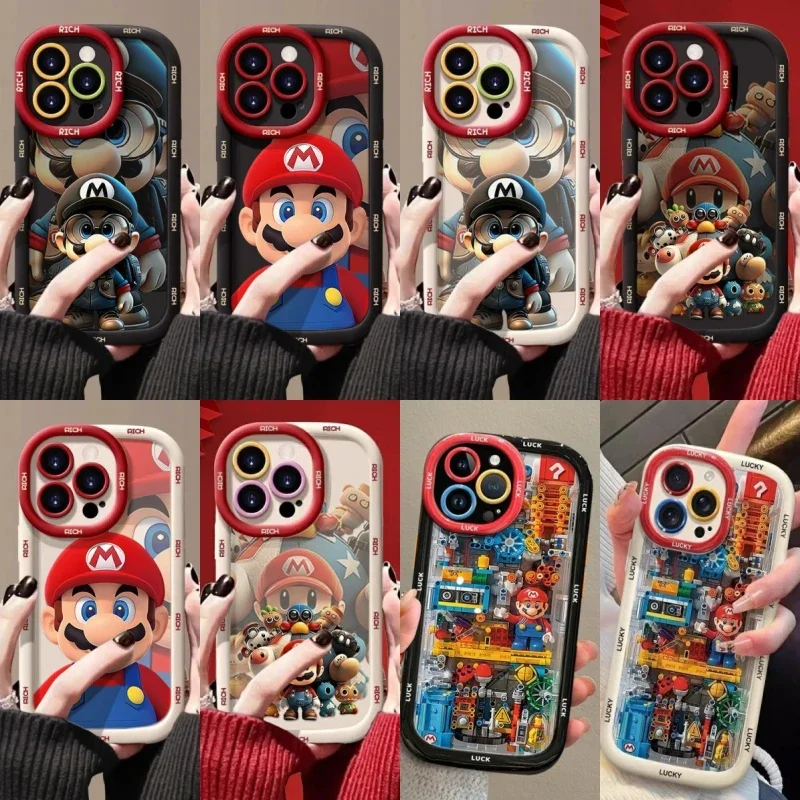 Funda de teléfono de dibujos animados de Super Mario para Xiaomi Redmi Note 13 11 10 Pro 12 10S 9S 14C 13C 12C 10C 9C 9T A3 A1 A2 Plus Fundas blandas Funda