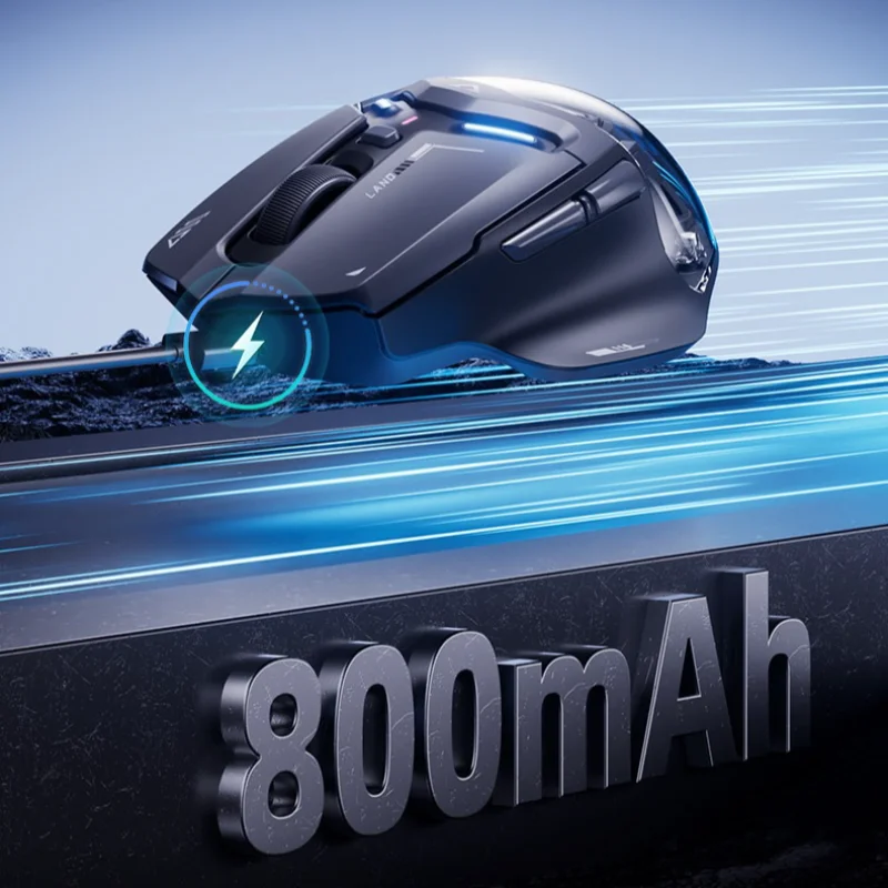 IN9 2,4G Bluetooth tipo C ratón inalámbrico/con cable efecto de iluminación RGB Sensor PAW3395 ratón recargable para escritorio portátil tableta - imagen 5