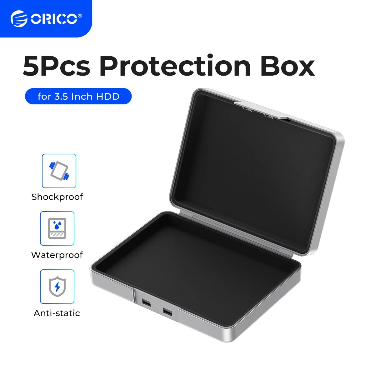 ORICO caja de protección para HDD de 3,5 pulgadas resistente al agua