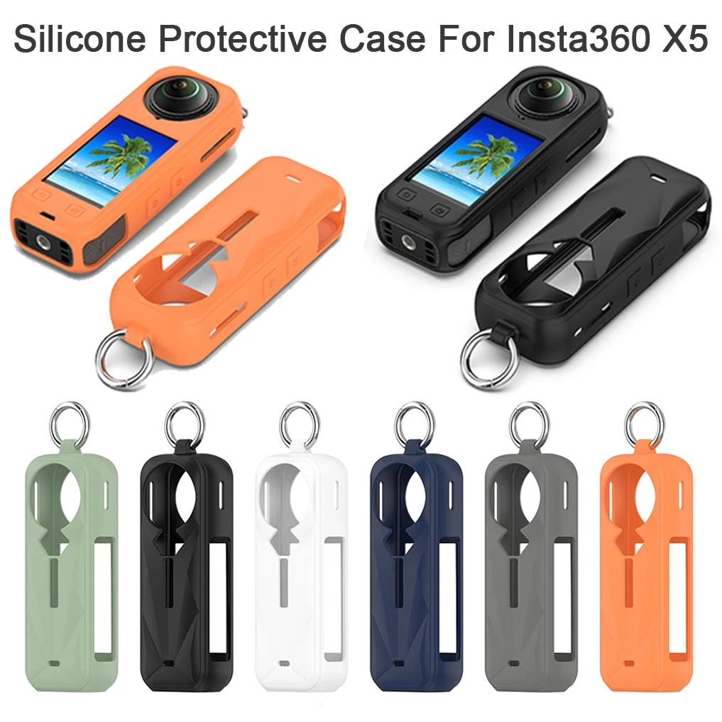 Funda de silicona para Insta360 X5, funda protectora antiarañazos para Insta360 X4 X5 X3, funda protectora para cuerpo de cámara, accesorios