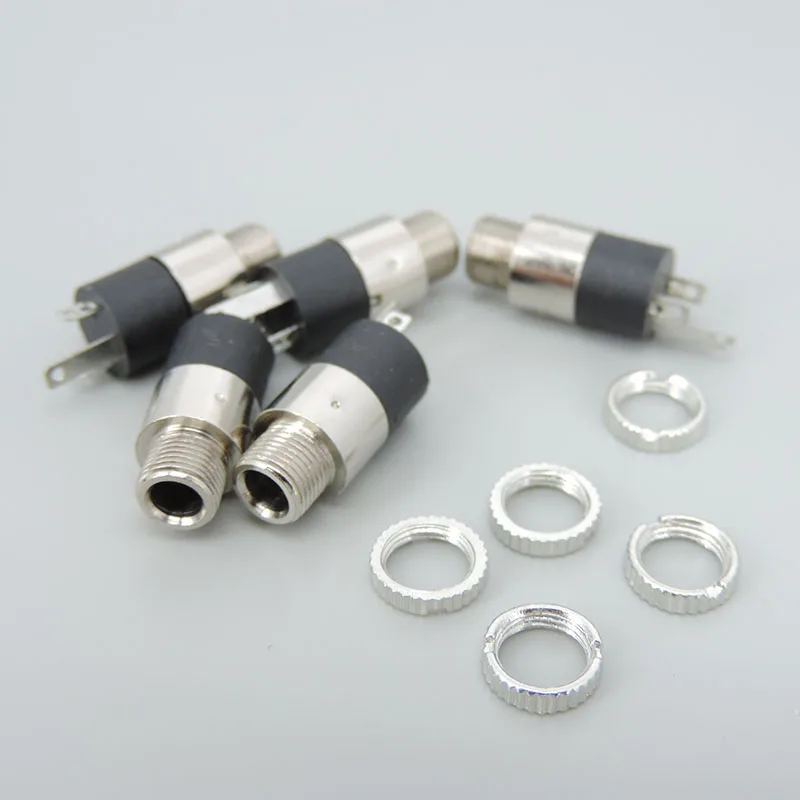 5 uds PJ392 3pin 3,5mm vídeo estéreo hembra montaje Jack enchufe con tornillo Audio auriculares conector de alimentación 3,5 auriculares Q1