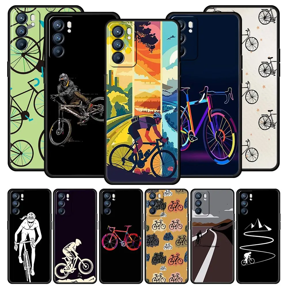 Funda para Oppo Reno13 Reno12 Reno11 F Reno10 Pro A54 A53 A95 A76 A74 A57 A98 A80 A79 5G A78 4G, funda para bicicleta de montaña, arte de ciclismo