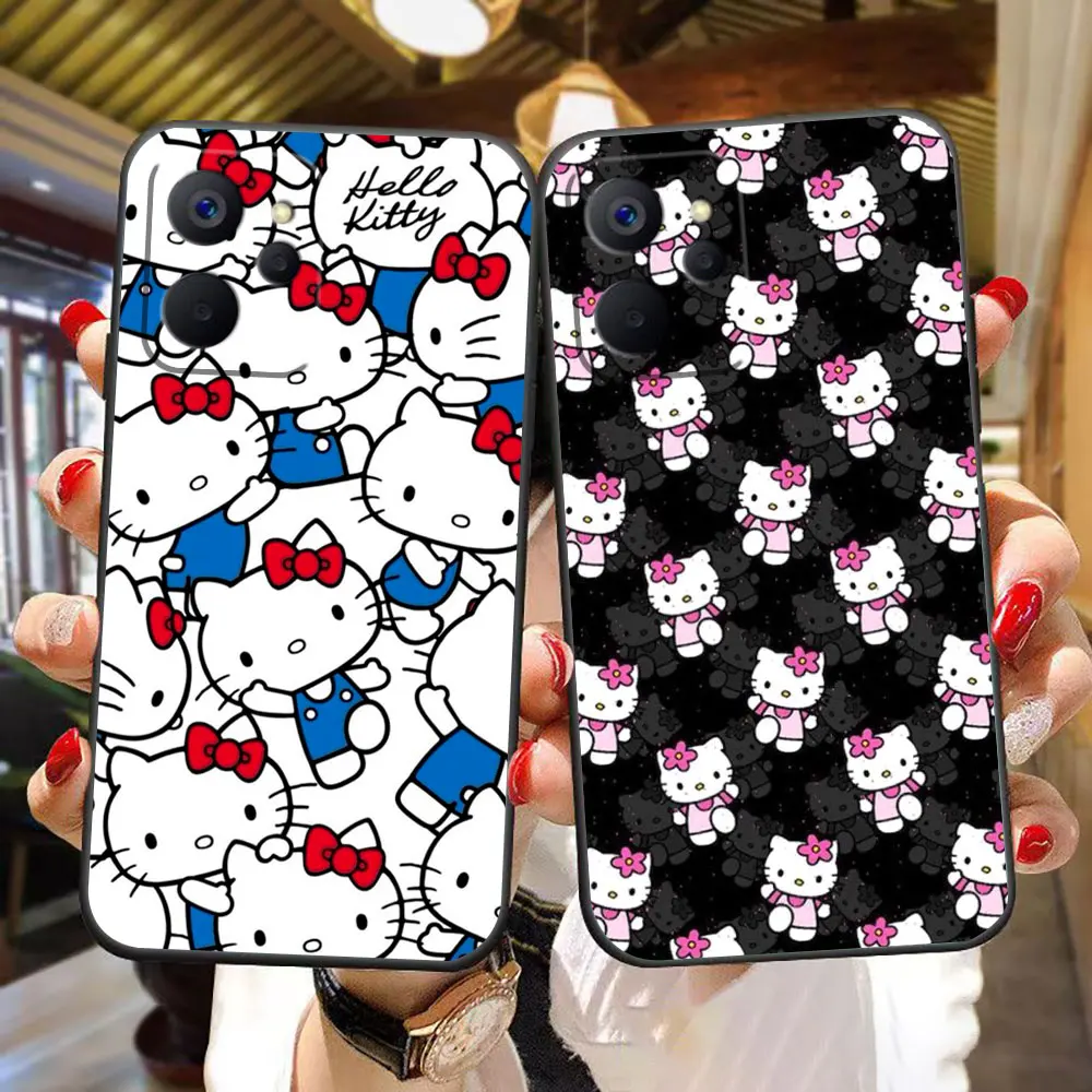 Funda de teléfono con foto personalizada de gato de dibujos animados Hello K-Kitty para OPPO Realme 14 13 12 11 10 9 9I 8 8I 7 7I 6 5 5I 5S Pro Plus