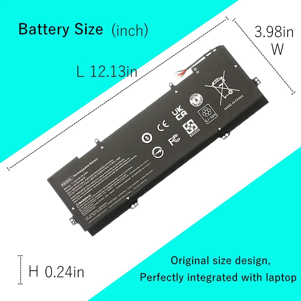 Batería de ordenador portátil KB06XL para HP Spectre X360 15-B Series 15T-BL100 15T-BL101NG HSTNN-DB7R TPN-Q179 902401 -2C1 902499 -855 - imagen 3