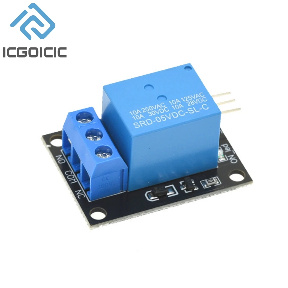 Módulo de relé de 1 canal, placa protectora para PIC AVR DSP ARM para Arduino, KY-019, 5V - imagen 4