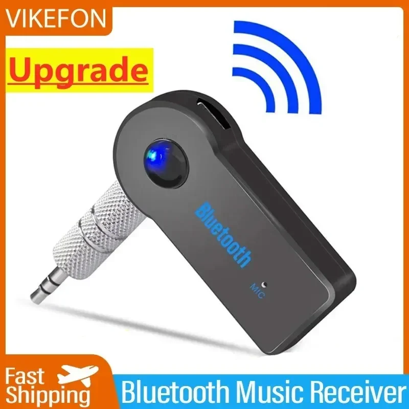VIKEFON receptor de Audio Bluetooth estéreo 3,5mm Jack AUX adaptador Bluetooth MP3 transmisor de coche altavoz inalámbrico adaptador de auriculares