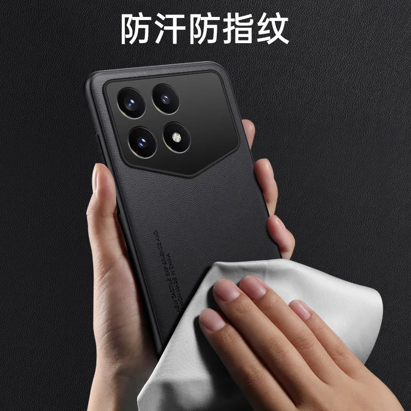 Funda para POCO X6 Pro Redmi K70E Funda de silicona de cuero a prueba de golpes protección trasera de teléfono para Xiaomi POCO X6 Pro Funda de parachoques - imagen 3