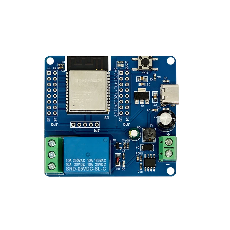 ESP32-C6 Placa de desarrollo de relé de 1 canal 2,4 GHz WiFi 6 Bluetooth DC 7-60V TYPE-C 5V Placa de desarrollo de ESP32-C6 para hogar inteligente - imagen 5