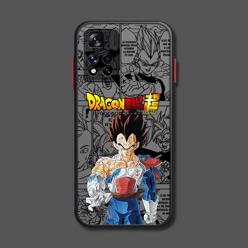 D-Dragon Ball Comic Vegeta Cool Cover para Xiaomi Redmi Note 14 13 12 11 10 9 Pro Plus 4G 5G funda de teléfono translúcida esmerilada - imagen 5