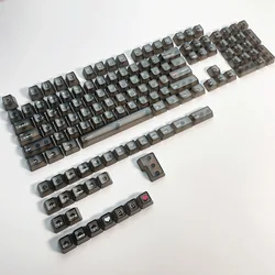 Teclas árabes de 132 teclas, Material de PC transparente antiniebla, altura OEM UV para teclado mecánico AULA F75 Ajazz Ak820pro, juego Mad 60he