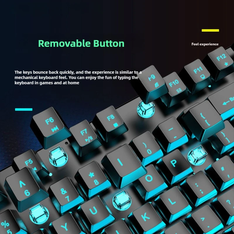 Venta caliente con cable USB RGB teclado para juegos y ratón Combo ergonómico impermeable teclado y ratón Combos Set para jugadores de escritorio - imagen 5