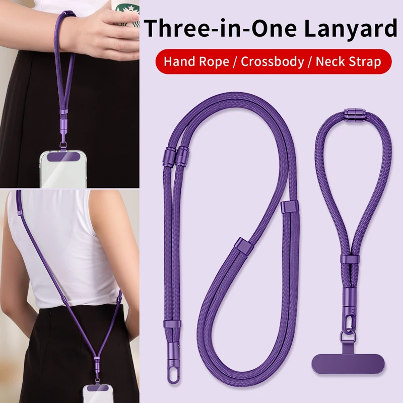 Bandolera 3 en 1, colgante para el cuello, cordón para teléfono móvil conmutable estilo muñeca, correa Universal para funda de teléfono móvil de longitud ajustable - imagen 2