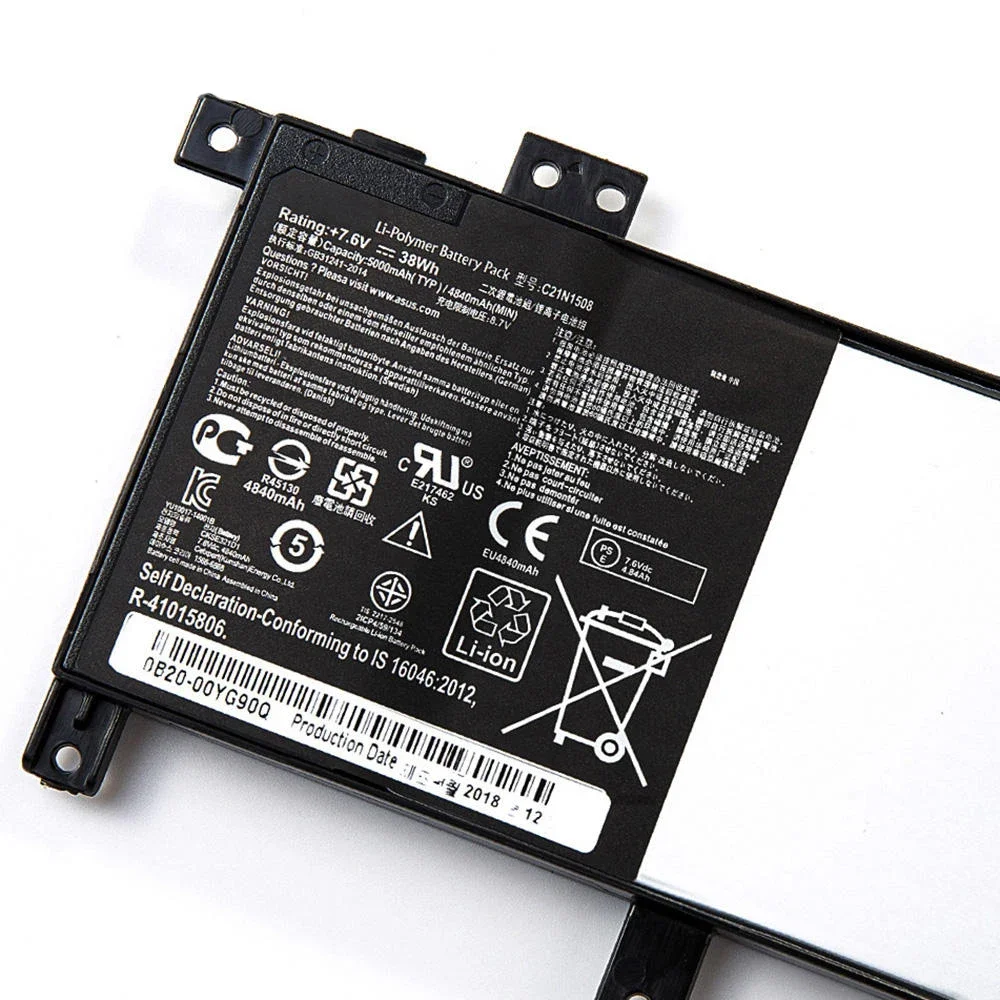 Nueva batería Original para ordenador portátil C21N1508 7,6 V 35Wh para Asus R457UR-WX053T X456UA X456UB X456UF X456UV X456UQ X456UR - imagen 5