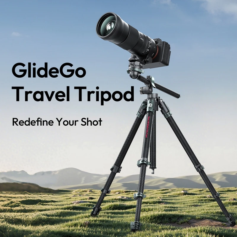 Trípode de viaje Ulanzi JJ05 GlideGo para cámara Canon Nikon Sony DSLR carga de 5KG disparos horizontales verticales con liberación rápida Uka - imagen 5
