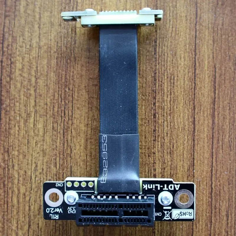 ADT GPU/WK Dual 90 ° en ángulo recto PCI-E 4,0 3,0x1 a x1 ranuras Riser Cable de alta velocidad PCI Express 1x4,0 adaptador de cinta de extensión - imagen 4