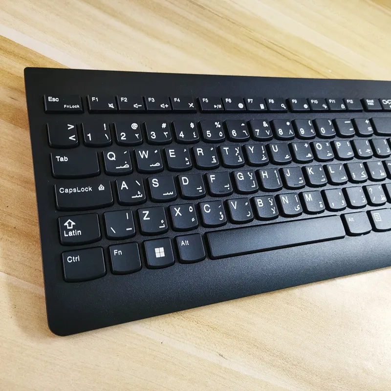 Juego de teclado y ratón inalámbrico ultrafino KBRFBU71 con diseño árabe para teclado de oficina de negocios Lenovo - imagen 3