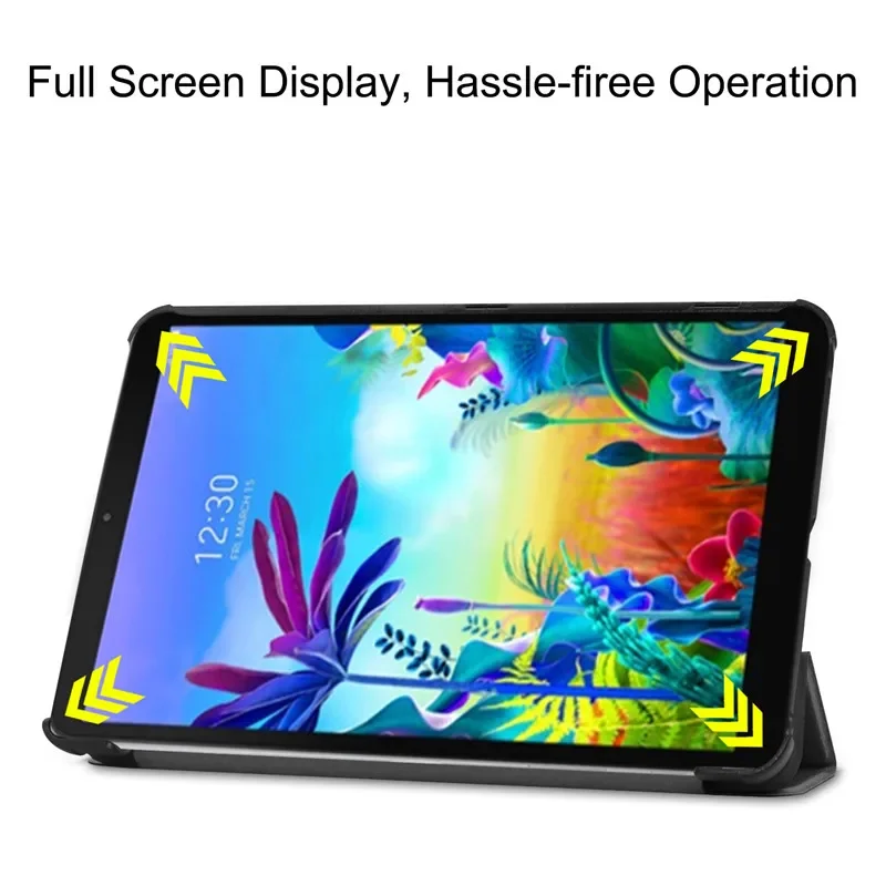Para LG GPad 5 Funda de 10,1 pulgadas LM-T600L delgada cubierta magnética triple Funda para LG G Pad GPad 5 10 1 Funda para tableta de pulgadas - imagen 3