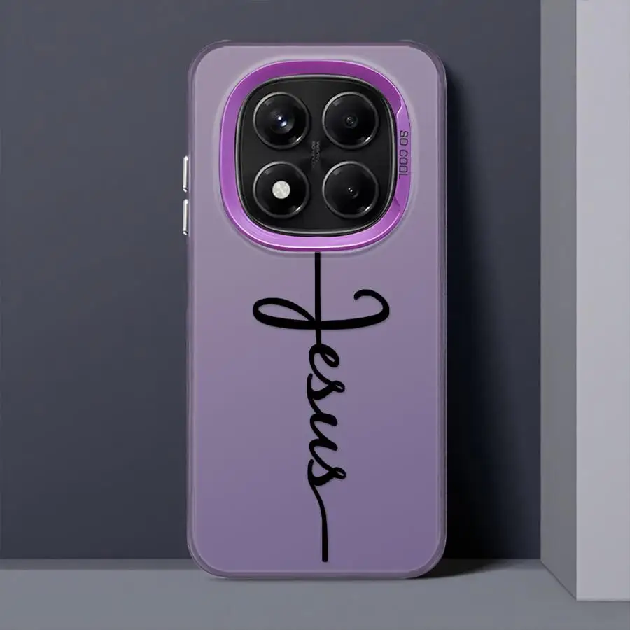 Funda trasera de teléfono con patrón de cruz para Xiaomi Redmi Note 10Lite 9s 11s 12s 10s 14 Pro Plus 13 12 11 - imagen 2