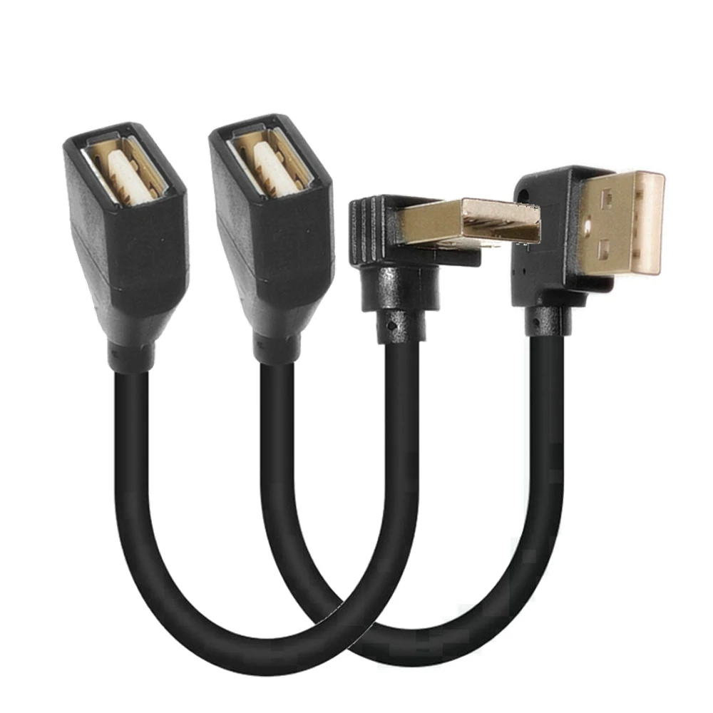 USB 2,0 macho a hembra 90 Cable adaptador de extensión en ángulo USB 2,0 Cable adaptador derecho/izquierdo/abajo/arriba gran oferta de alta calidad - imagen 3