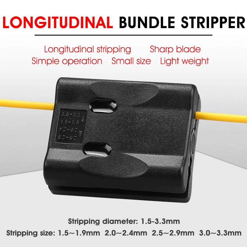 FTTH-Herramienta de fibra óptica, pelacables de fibra óptica, pelacables de 1,5-1,9mm/2,0-2,4mm/2,5-2,9mm/3,0-3,0mm - imagen 4