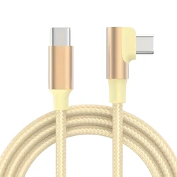 Cable USB-C de carga rápida 60 W con conector acodado 90°