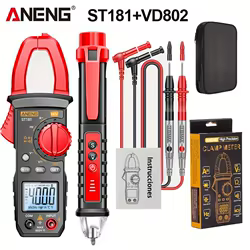 ANENG ST181 medidor de pinza Digital multímetro profesional voltaje CC/CA 4000 recuentos corriente Ohm amperímetro probador Hz herramienta de capacitancia