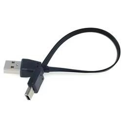 30CM 100CM Mini USB tipo B enchufe de 5 pines hacia arriba hacia arriba hacia abajo en ángulo recto 90 °   a USB 2.0 Cable de datos de enchufe plano 0,2 m 0,5 m