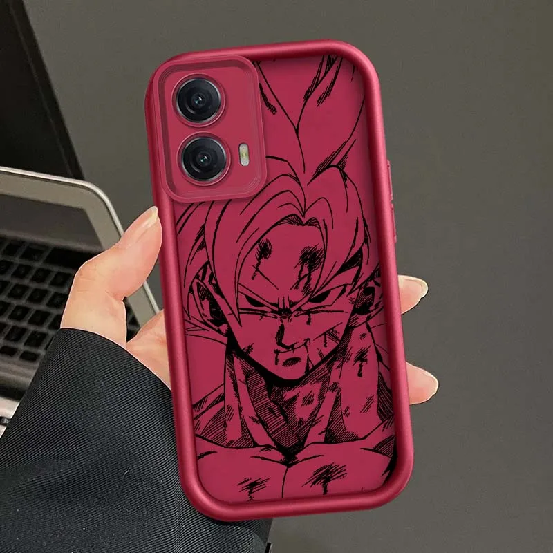 D-Dragon Ball Comics Cool Goku para Motorola MOTO Edge G85 G54 G35 G34 G32 E22 E14 G04 50 5G cubierta de la caja del teléfono de la escalera del ojo - imagen 5