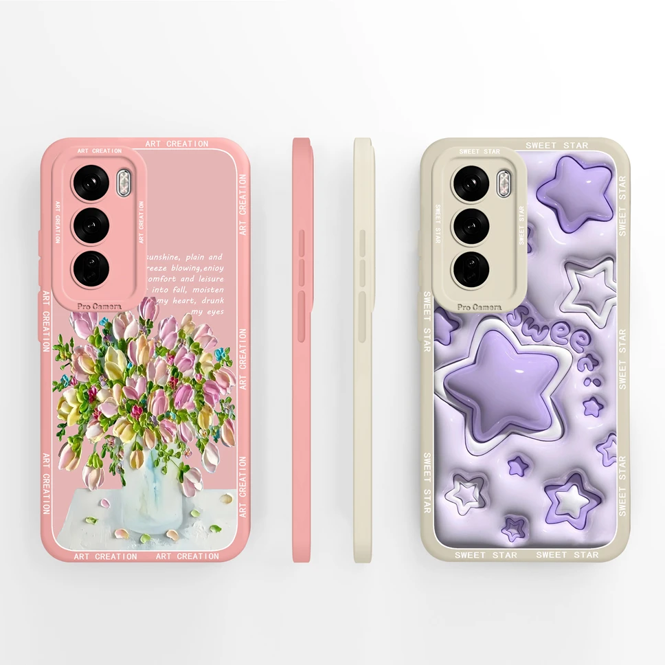 Funda para OPPO Reno12 Pro 5G, cubierta trasera de protección de silicona líquida suave de estilo creativo para OPPO Reno 12, 12 Pro - imagen 4