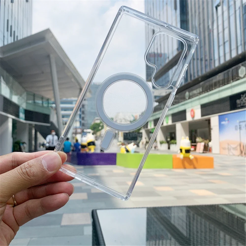 Funda magnética oficial para teléfono con cargador inalámbrico Magsafe para Samsung S24 Plus S24 Ultra S24Ultra S24Plus S24 + funda a prueba de golpes - imagen 2