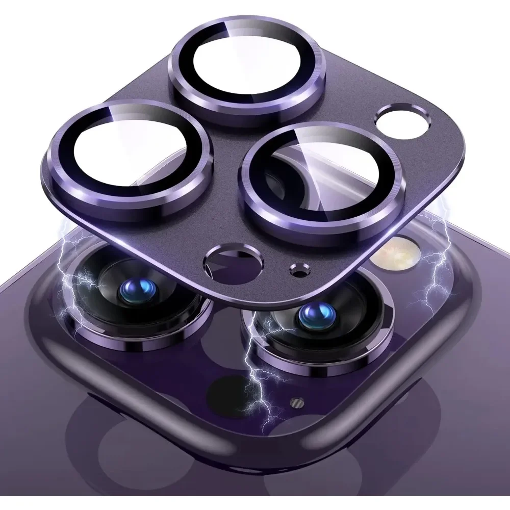 Protector de lente de cámara de Metal para IPhone 16 15 Pro Max 14 Plus 13 Mini 15Pro 14Pro 15Plus 13Pro cubierta protectora de vidrio templado - imagen 4