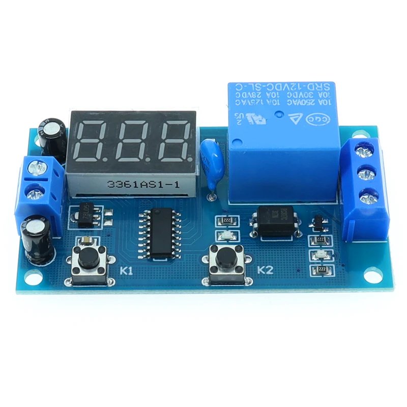 Módulo multifunción de relé de retardo de pantalla Digital, interruptor de cuenta atrás de bucle infinito, módulo de Control de tiempo de retardo, CC de 12V - imagen 4
