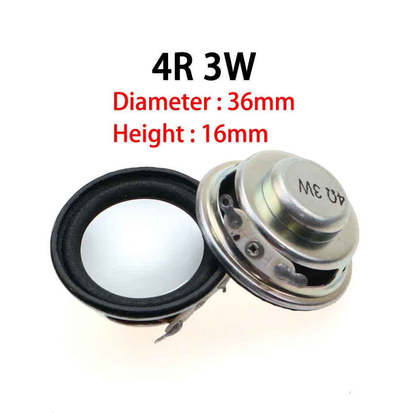 Cltgxdd-altavoz amplificador con arandela de goma, 2 piezas, 4R/8R, 3W, 5W, diámetro de 36mm/40mm/45mm/50mm - imagen 2