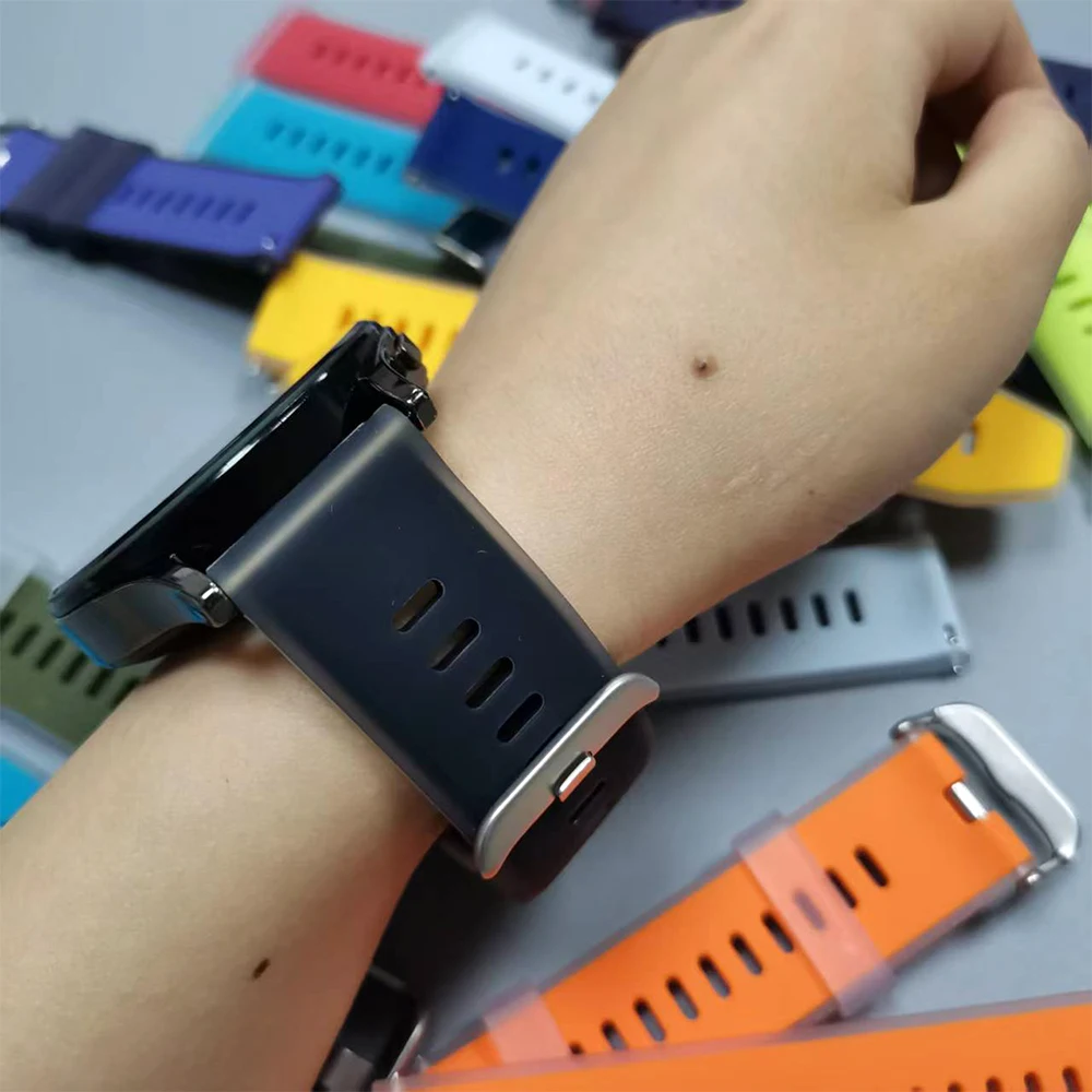 Correa deportiva transparente de silicona de 22mm para Garmin Forerunner 570 265 255 Music Venu 4 3 2 pulsera para Vivoactive 4 Correa - imagen 4