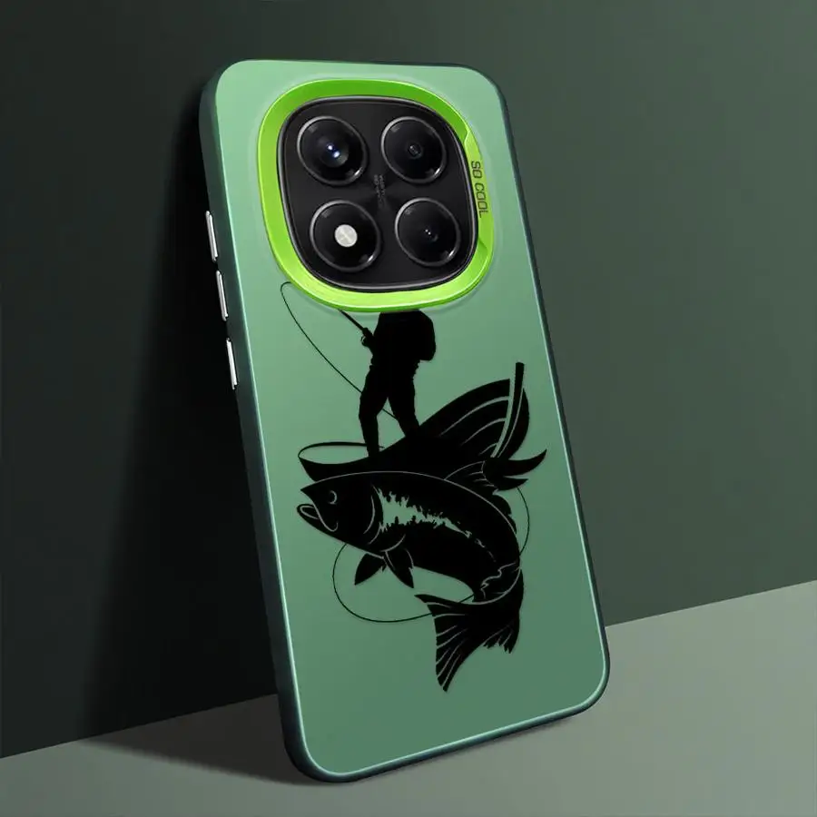 Funda de hombre de pesca de dibujos animados para Xiaomi Redmi Note 10s 9s 10Lite 14 Pro Plus 13 12 11 12s 11s funda trasera para teléfono - imagen 4