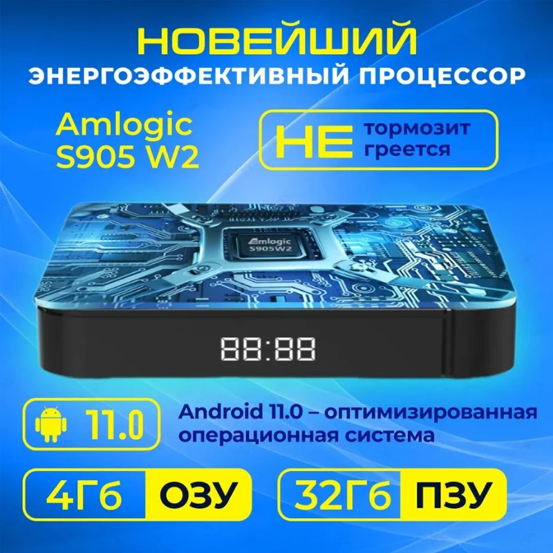 Original Tanix W2 Android 11 TV Box Amlogic S905W2 4G / 64G AV1 BT 2,4G y 5G Dual Wifi 4K reproductor multimedia inteligente - imagen 3