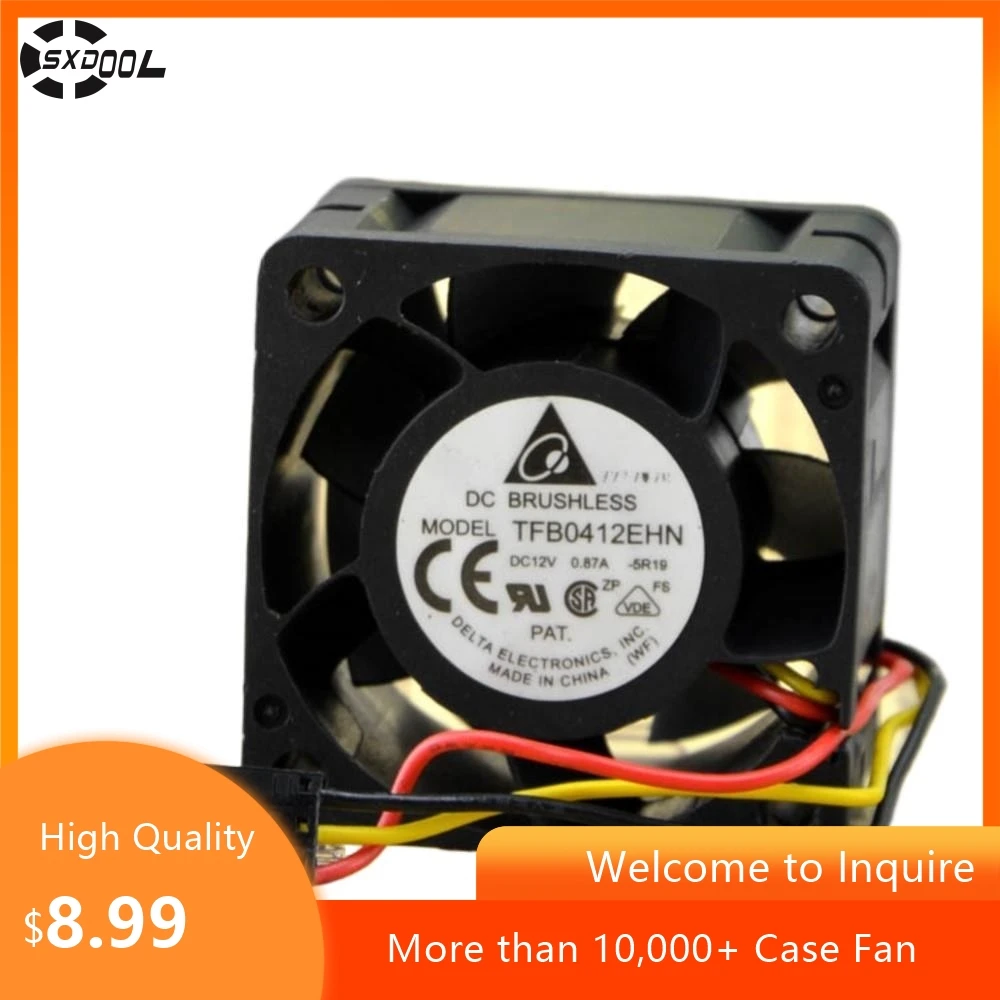 para Delta TBB0412EHN 40mm 12V ventilador PWM de 4 cables, alto flujo de aire 0.87A para refrigeración de servidor de refuerzo de coche RC - imagen 2