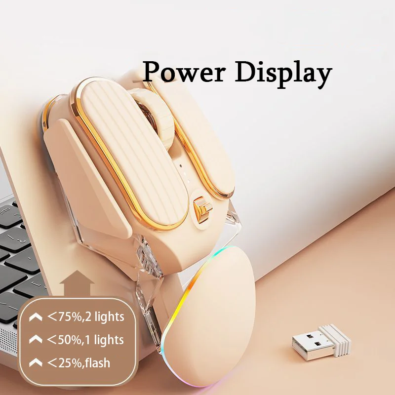 Ratón inalámbrico con Bluetooth y modo Dual, recargable, silencioso, óptico, USB, para ordenador portátil y PC - imagen 5