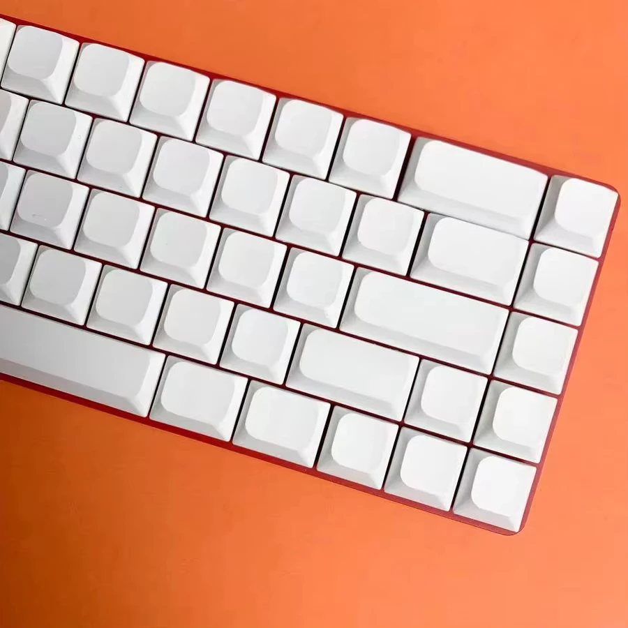 Teclas Sub teñidas de cinco lados de perfil bajo, teclas PBT blancas y blancas, 116 teclas para interruptores Cherry Gateron MX, Teclado mecánico para jugar - imagen 2