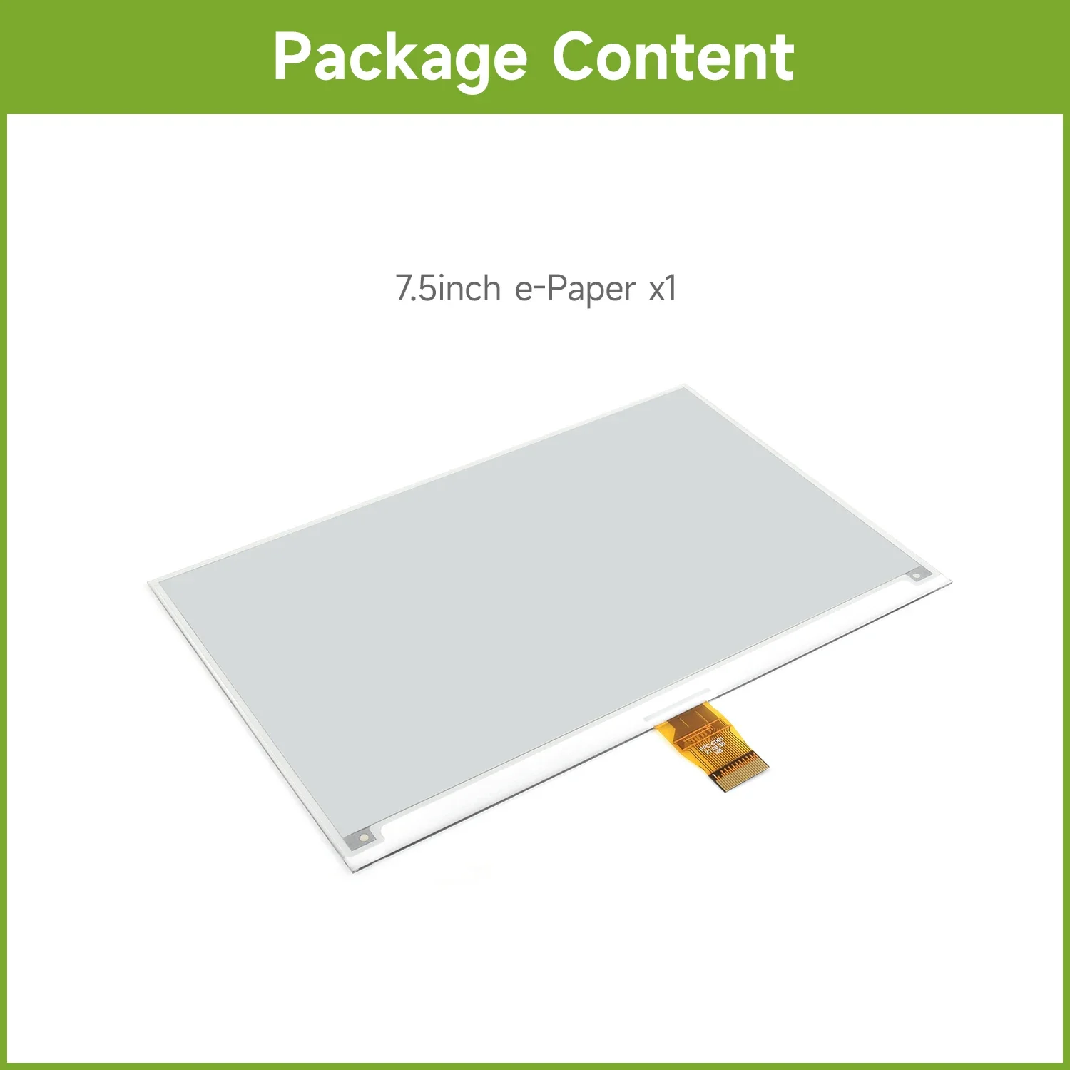 Waveshare Pantalla cruda de tinta electrónica de 7,5 pulgadas 800x480 SPI blanco y negro, compatible con Raspberry Pi 3B/3B+/Zero/Zero W/Arduino/Esp32 - imagen 5